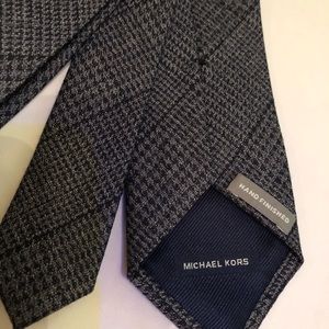 Michael Kors blue, grey& black wool fashion tie